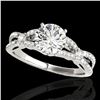 Image 1 : 1.35 ctw Certified Diamond Solitaire Ring 10k White Gold - REF-190Y9X