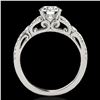 Image 2 : 1.35 ctw Certified Diamond Solitaire Ring 10k White Gold - REF-190Y9X