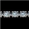 Image 1 : 20 ctw Aquamarine Eternity Designer Bracelet 14k White Gold - REF-178R2K