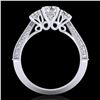 Image 1 : 1.81 ctw VS/SI Diamond Art Deco 3 Stone Ring 18k White Gold - REF-225H2R