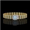 Image 1 : 23.78 ctw Aquamarine & Diamond Bracelet 14K Yellow Gold - REF-306F9M