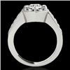 Image 2 : 2 ctw Certified Diamond Solitaire Halo Ring 10k White Gold - REF-286Y4X