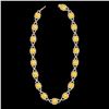 Image 2 : 66 ctw Citrine & Micro VS/SI Diamond Eternity Necklace 14k Yellow Gold - REF-881R8K