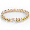 Image 3 : 19.25 ctw Citrine & VS/SI Diamond Micro Pave Bracelet 14k Rose Gold - REF-109R3K