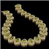 Image 2 : 124.02 ctw Tourmaline & Diamond Victorian Necklace 14K Yellow Gold - REF-3955A5N