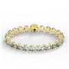 Image 2 : 35 ctw Aquamarine & Micro VS/SI Diamond Bracelet 14k Yellow Gold - REF-304Y8X