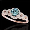 Image 1 : 1.33 ctw SI Certified Fancy Blue Diamond Solitaire Ring 10k Rose Gold - REF-128F2M