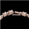 Image 1 : 49.85 ctw Morganite & VS/SI Diamond Eternity Necklace 10k Rose Gold - REF-755X8A