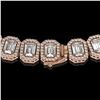 Image 3 : 40.3 ctw Emerald Cut Diamond Micro Pave Necklace 18K Rose Gold - REF-6301W5H