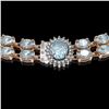 Image 3 : 31.92 ctw Aquamarine & Diamond Necklace 14K Rose Gold - REF-454W5H