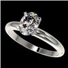 Image 1 : 1.25 ctw Certified VS/SI Quality Oval Diamond Ring 10k White Gold - REF-303G4W