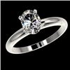 Image 2 : 1.25 ctw Certified VS/SI Quality Oval Diamond Ring 10k White Gold - REF-303G4W