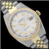 Image 1 : Rolex Men's Two Tone 14K Gold/SS, QuickSet, Diamond Dial & Diamond Bezel