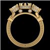 Image 3 : 1.75 ctw Fancy Black Diamond Art Deco 3 Stone Ring 18k Yellow Gold - REF-153Y6X