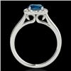 Image 2 : 1.37 ctw SI Certified Fancy Blue Diamond Halo Ring 10k White Gold - REF-150A2N