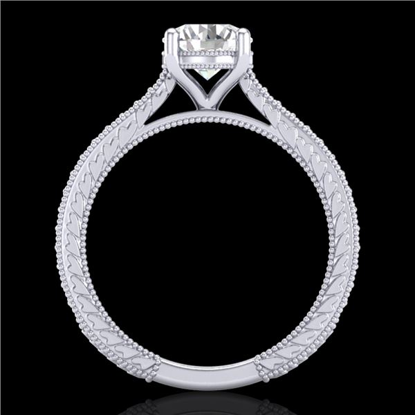 1.45 ctw VS/SI Diamond Art Deco Ring 18k White Gold - REF-400F2M