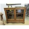 Image 1 : Antique Glass Doored Cabinet with Drawer