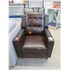 Image 1 : Brown Synthetic Leather Push Back Recliner