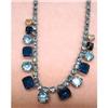 Image 1 : TWO TONE BLUE RHINESTONE NECKLACE #1617243