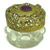 Image 1 : Gold Filagree, Crystal Trinket Jar #1617742