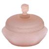 Image 1 : Pink Satin Glass Rose Finial Powder Jar #1617813