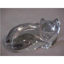 Val St. Lambert Crystal Cat SKU 5945 #1618222