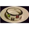 Image 1 : Modern Design Sterling Silver 4 Gems Ring #1618458