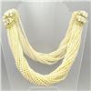 Multi-strand Cultured Pearl & Diamond Necklace #1629400