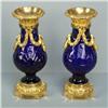 Image 1 : French Louis XVI Bronze Ormolu  Cobalt Vases #1629553