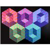 Image 1 : Victor Vasarely, Large Signed Serigraph, OP Art#1629596