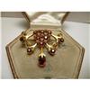 Image 1 : Edwardian 15 Ct. Gold and Garnet Brooch #1629874