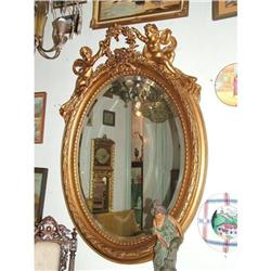 Large 63iH French Empire carved Mirror gilt  #1630267