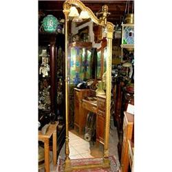 Tall  French  Empire mirror Gilt carved Frame #1630274