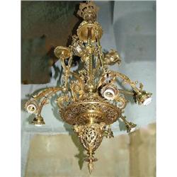 Empire French Bronze  9L Chandelier gas  #1630309