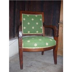 Early 19th c French Empire Fauteuil arm chair #1630353