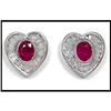 Image 1 : 18K RUBY EARRINGS BAGUETTE DIAMONDS WERE $1,700#1640313