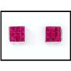 Image 1 : Invisible Set Ruby Earrings(price was $1,350) #1640338