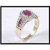 Image 1 : 18k Yellow Gold Ruby Diamond Ring #1640412
