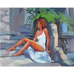 "Greek midday" impressionism oil by Glazunova E#1640531