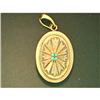 Image 1 : Victorian English Locket w/Turquoise in 15k YG #1640561