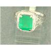 Image 1 : 2.60ct Muzo Emerald in 18k WGold Filigree Ring #1640611