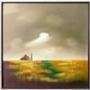 Image 1 : ORIG PAINTING WHEAT FIELD & STORM CLOUDS #1640721