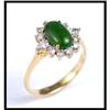 Image 1 : EXCELLENT JADE AND DIAMOND RING #1640822