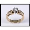 Image 1 : Simple 14K Yellow Gold Diamond Ring #1640836