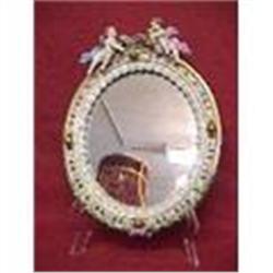 German Porcelain Mirror with Cupids( Cherubs) #1640845