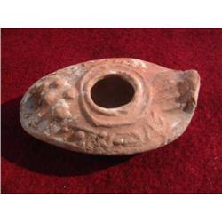 Ancient Israelite terracotta oil lamp #1640931