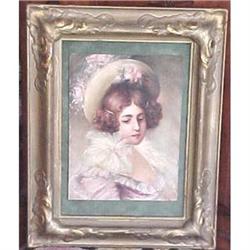 Oil painting of a young woman by M.Falbe #1641035