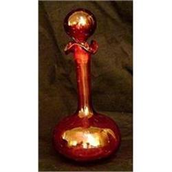 Antique Cranberry Glass Decanter #1641220