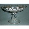 Image 1 : Large Silver Overlay Glass Compote #1641234