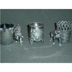 3 Quadruple Silver Match/ toothpick HOLDER #1641235